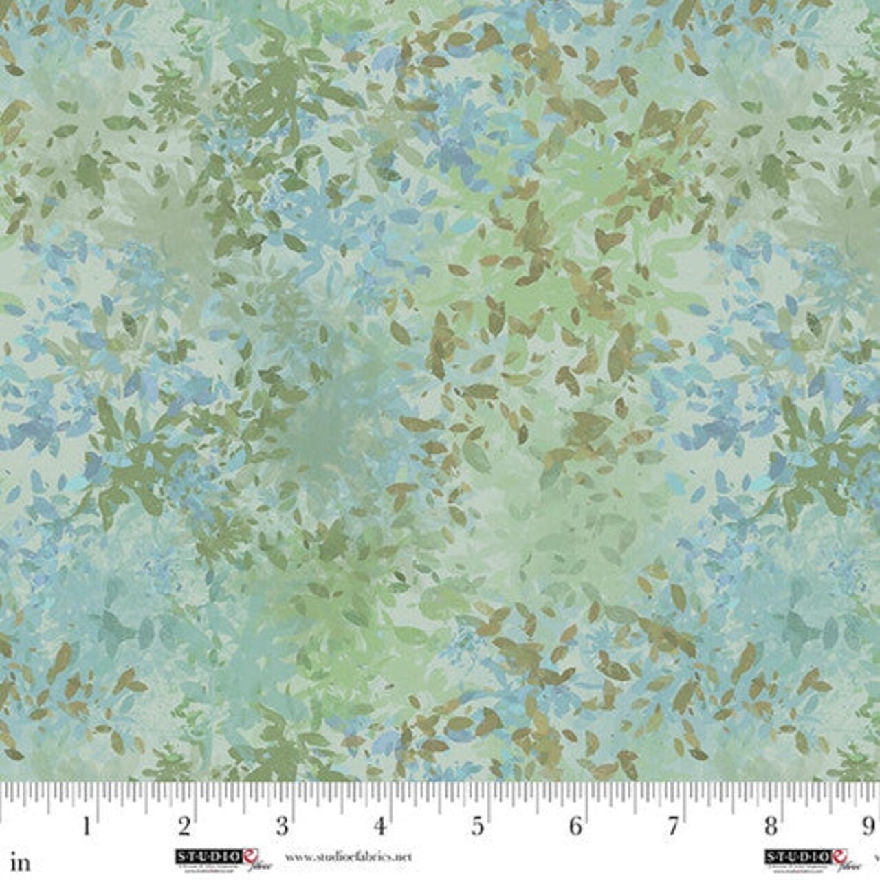 Fabric Studio E Matcha Leaves Texture Highlander by the Quarter Yard 8624-64